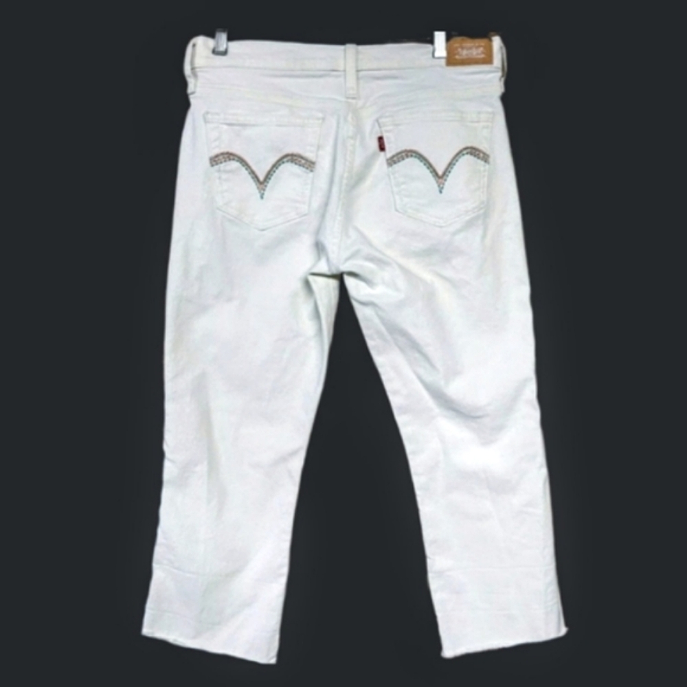 Levi's 515 Cream Capri Jeans